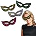 Windy City Novelties - 12 pack - Mardi Gras Masquerade Ball Cat Eye Masks | Assorted colors | Bulk Party Favors.
