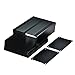 Eightwood Black Aluminum Power Amplifier Enclosure HIFI Electronic Project Box Case - 4.33
