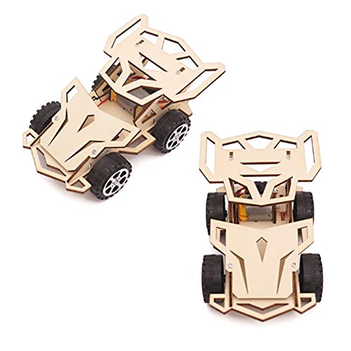 image for bromrefulgenc DIY Model Intelligence Toy Kit,DIY 4 Wheel Assembling Ca