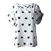 Blouses,Toraway Women Printed Tropical Chiffon Short Sleeve Blouse Tops (Large, A)