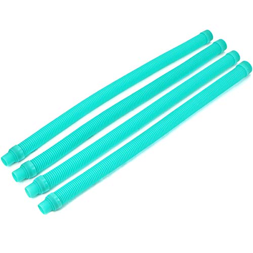 XtremepowerUS Universal Pool Cleaner Hose 1-1/2" Suction Inground Above-Ground Pool Swimming Pool Hoses Set - Turquoise Blue (4)