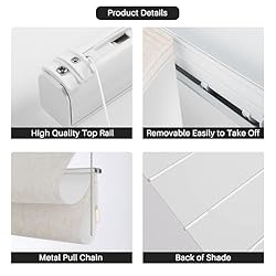 Hiifroy Roman Shades for Windows, 100% Black Out