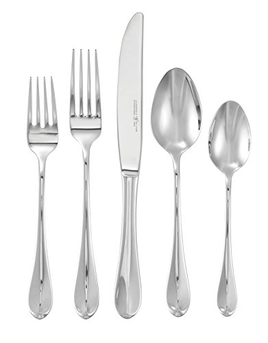 Henckels International Allegro 45 Piece Stainless Steel Flatware Set - Made from Premium 18/10 Stainless Steel - Service for 8 Plus 5 Hosting Utensils