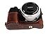 CEARI PU Leather DSLR Camera Half Case Bottom Mount for Sony Alpha A6000 A6300 - Coffee