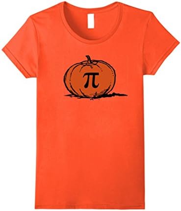 Womens Funny Thanksgiving Math Pun T-Shirt: Pumpkin Pi XL Orange