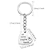 Zhanmai 5 Pack Teacher Gift Key Ring Heart Shaped Charm Keychain for Women (Heart Pendant)
