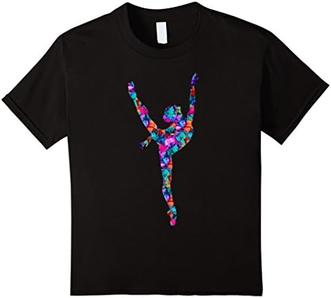 Kids Cool Design: Rhythmic Gymnastic Colorful Shirt 8 Black