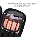 Relavel Small Makeup Bag, Nylon Travel Storage Brush Makeup Bag, Suitable for Women, with Detachable Partition, Easy to Carry, Stylish Atmosphere, Must-choice for Holiday Gifts Black