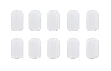 10 Pieces Thick White Blank Dog tag Polymer