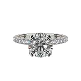 NANA Round Brilliant Cut Solitaire Engagement Ring Made with Pure Brilliance Swarovski Zirconia