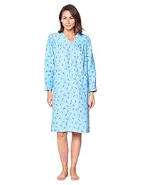 Casual Nights Vestido de franela con estampado floral para mujer