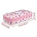 BTSKY Floral Pencil Case with Compartments -High Capacity Double Layers Pencil Pouch Stationery Organizer Multifunction Cosmetic Makeup Bag, Perfect Holder for Pencils and Pens Tulips Pink