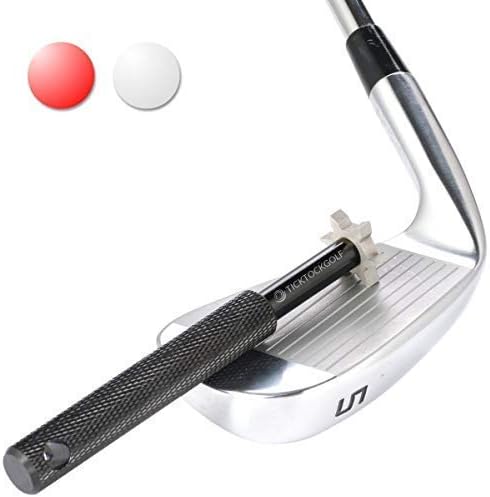 TickTockGolf Golf Club Groove Sharpener. Golf club cleaner and club repair. Golf accessory improves backspin & ball control on all your wedges and irons.