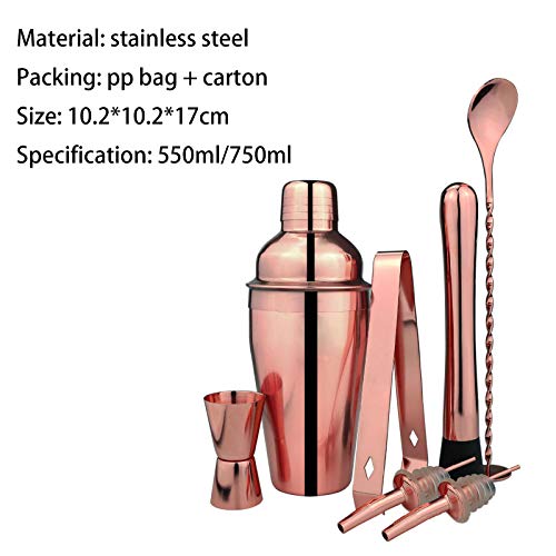 DAPAO Cocktail Shaker Set 7-teiliges Set, Bar Utensilien Barkeeper Set, Edelstahl Shaker Set, High-End Bar Set, Geeignet… – Bild 3