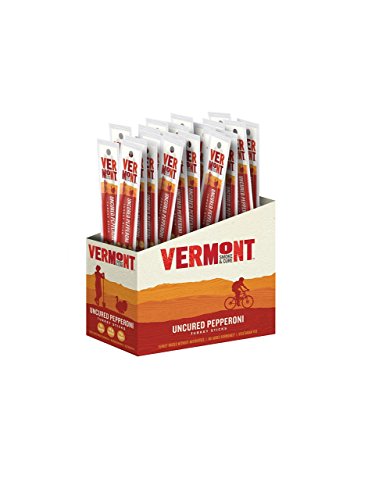 Vermont Smoke & Cure Meat Sticks, Turkey, Antibiotic Free, Gluten Free, Uncured Pepperoni, 1oz Stick, 24 Count