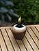 TIKI Brand Latte Tabletop Torch, Small Ceramic