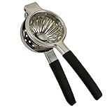 Jumbo Lemon Squeezer - Durable Heavy Duty Stainless Steel Citrus Juicer - Extra Wide 3.44 Inch Bowl Makes Juicing Oranges, Big Lemons & Limes Easy - Larger Than Most Other Hand Presses - Easy To Clean