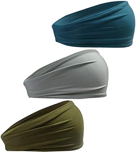 HCHYFZ Headbands for Men and Women - Guys Sweatband & Sports Headband Moisture Wicking Workout Sweatbands for Running, Crossfit,Working Out, Yoga and Bike-Performance Stretch & Moisture Wicking