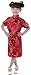 AvaCostume Girls Chinese Dragon Phoenix Qipao Cheongsam Dress, 4, Red