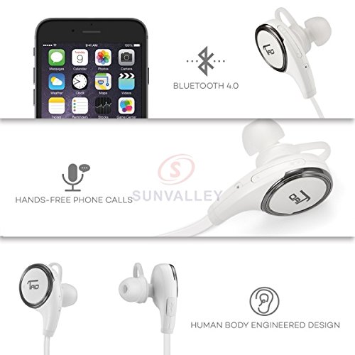 image for TaoTronics Bluetooth Headphones Wireless Earbuds Sports In Ear Sweatpr
