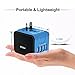 Universal Travel Adapter, Worldwide International Power Adapter with 4 USB Ports, All in One Wall Charger AC Travel Plug Adapter Converter for UK USA EU AUS Asia China Ireland Thailand 180+ Countries