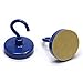 CMS MAGNETICS - (6-Pack 32mm Ceramic Hooks Blue 5-Pound Sheer and 13-Pound Pull Force Rating, Strong Magnet Hooks for Office, Refrigerator, Magnetic Board, Closets