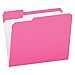 Pendaflex Color File Folders with Interior Grid, Letter Size, Pink, 1/3 Cut, 100/BX (R152 1/3 PIN)