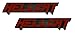 ERPART RED on Black Highly Polished Aluminum Hellcat Hell Cat Emblem Badge Nameplate Logo Decal Rare Compatible with Dodge Challenger Charger Jeep Chrysler (Pack of 2)