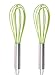 Ouddy 2 Pack Silicone Whisk, Balloon Whisk Set, Egg Frother, Milk and Egg Beater Blender - Kitchen Utensils for Blending, Whisking, Beating, Stirring