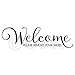 Welcome..please remove your shoes vinyl wall decal (Black)