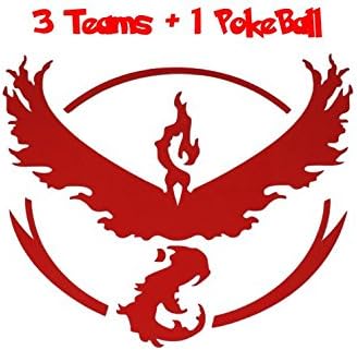 Pokemon Stickers | Decals For Laptop | For Bumper (3 Teams Die Cut Transfer Stickers Plus 1 Pokeball Logo Vinyl Sticker)