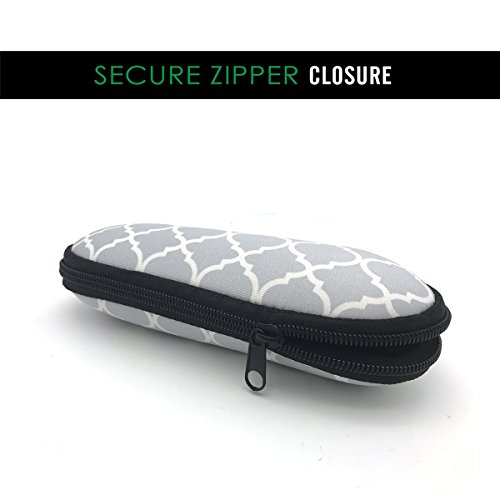Wanty Portable Travel Zipper Soft Neoprene Safety Pouch Box Case for Sunglasses, Swimming glasses and Eyeglasses (Lantern gray)