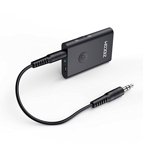 Bluetooth Transmitter and Receiver, ZIOCOM 2-In-1 Wireless CSR Bluetooth Audio Music Streaming Switchable Transmitter and Receiver With 3.5mm Stereo Output for Car, Smartphone, Home Audio Systems