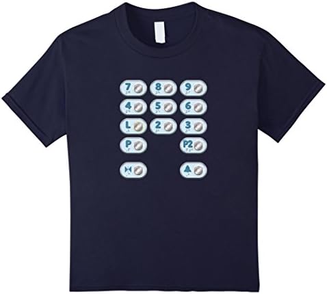 unisex-child Elevator Panel Buttons T-Shirt 4 Navy