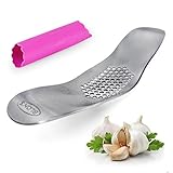 Garlic Press, Crusher & Mincer By BLONâ€™S Family â€“ Heavy Duty Stainless Steel Garlic Rocker â€“ Ergonomic, Practical Design That Allows A Steady Grip â€“ Easy To Use â€“ Eliminates Garlic Odor From Hands