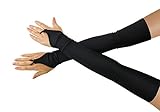 JustinCostume Arm Mitts Evening Long Moon Fingerless Opera Length Gloves Costume