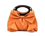 FASH Large Bowknot Ruffle Office Purse Style Satchel