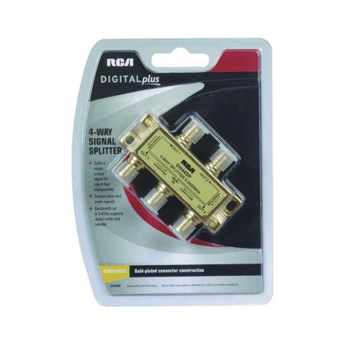 RCA DH44SP Signal Splitter 4-way High Bandwidth, 2.4GHz