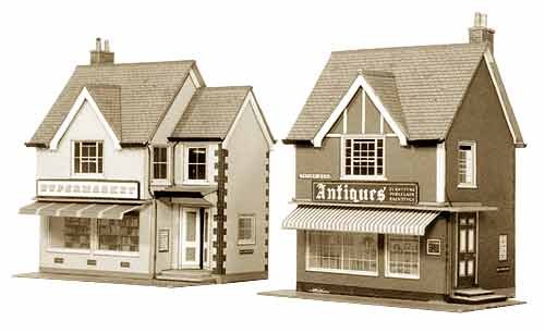 Superquick Supermarket and General Shop - 1/72 OO/HO - Card Model Kit