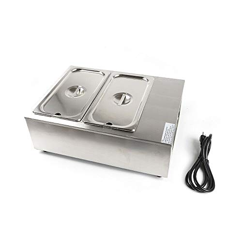 HYYKJ Electric Chocolate Melting Pot Machine 2 Melting Pot 22LB Capacity Chocolate Warmer Heater Boiler Tempering Furnace Machine Commercial Chocolate Shop and Home Chocolate Melter Maker