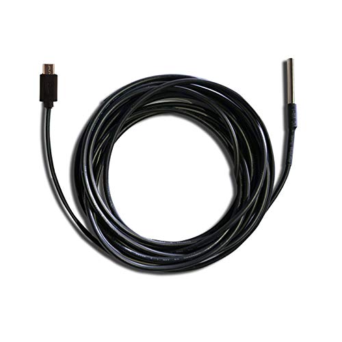 UbiBot UB-DT-P1 Temperature Probe,Waterproof External Probe for Refrigerator,Remote Temperature Monitor for Hot Tub,Swimming Pool,-55 to 125 C,USB Connector (Matches with Ubibot WS1,WS1 Pro only) (5m)