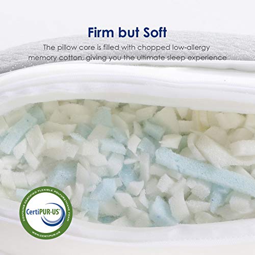 POLAR SLEEP Hypoallergenic Shredded Memory Foam Pillow Cut Memory Foam Fill Pillows for Side