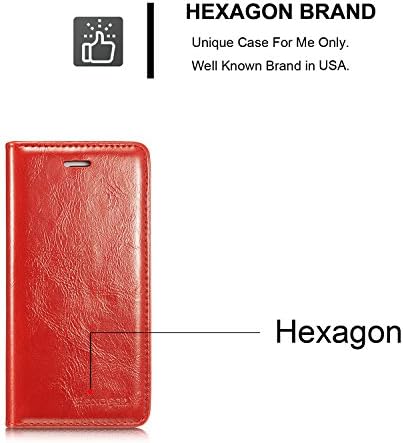 iPhone 7 Plus Case, Luxury Wallet Flip Leather Case for iPhone 7 Plus - Magnetic Cover (Red)