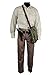 thecostumebase Indiana Cowhide Belt Jones Holster Whip Holder Leather (XL)
