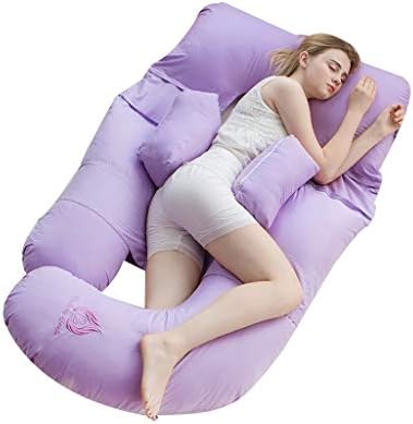 pillow THBEIBEI Combed Cotton Fiber Breastfeeding Maternity Four Seasons Available Multifunction U Shape Support Cushion Can Be Freely Combined And Disassembled 175 * 80 cm (color : PURPLE)