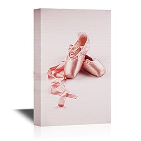 Canvas Wall Art - The Shoes of Ballet Dancers - Gallery Wrap Modern Home Art | Ready to Hang - 12x18 inches