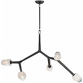 ET2 Blossom - 43.25 Inch 20W 5 LED Pendant-Black Finish -Traditional Installation