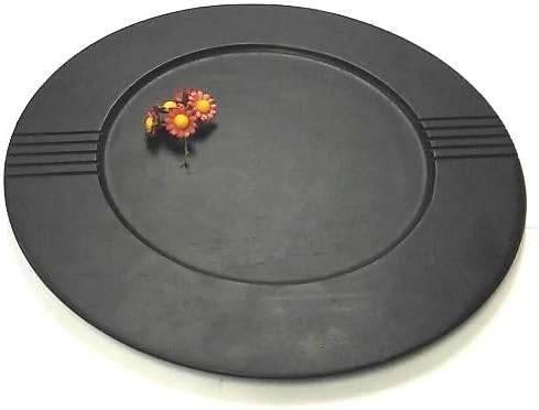 Natree Rubberware 13-Inch Rubber Wood Round Plate