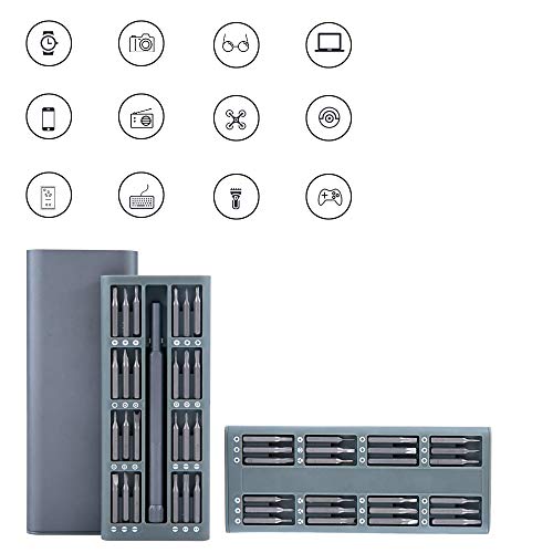 Precision 48 in 1 Screwdrivers Set, Mini Magnetic Screwdriver Bit Repair Tool Kit with Premium Quality Aluminum Case for Phone,PC Tablet,iPad,Eyeglasses,Household Appliances,Toys,Watches,Laptop Driver - Thumbnail 6