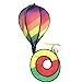 MEXUD-Striped Rainbow Windsock Hot Air Balloon Wind Spinner Multi-Colored Garden Decor by MEXUD